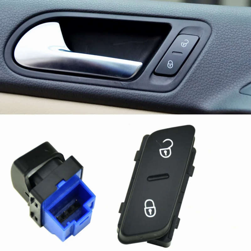 Fit For VW Jetta Golf 5 MK5 Passat CC Tiguan Car Central Locking Safety Switch Door Lock Button 1...