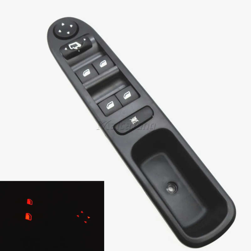 Power Window Master Lifter Control Switch Button With Panel Folding Fit For 2004-2010 Citroen C4 ...