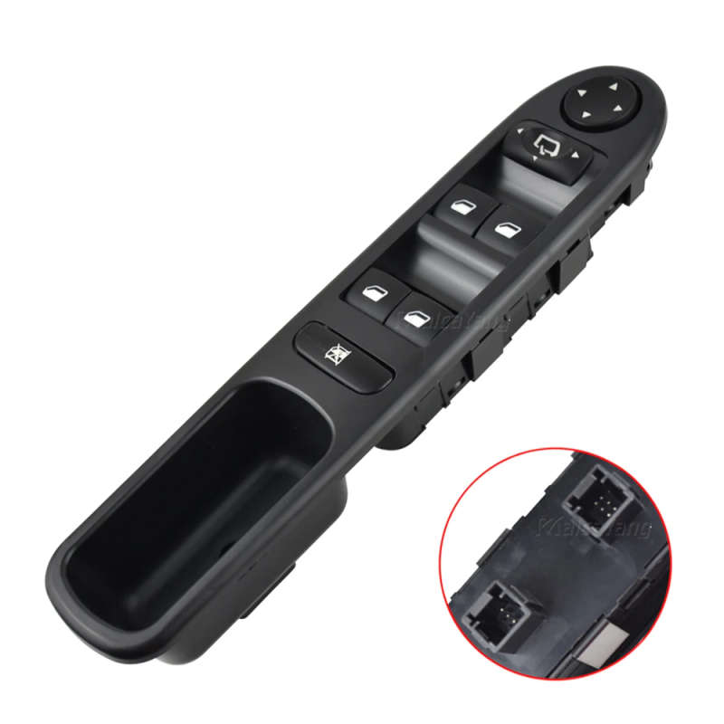 Power Window Master Lifter Control Switch Button With Panel Folding Fit For 2004-2010 Citroen C4 ...