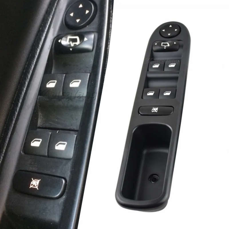 Power Window Master Lifter Control Switch Button With Panel Folding Fit For 2004-2010 Citroen C4 ...