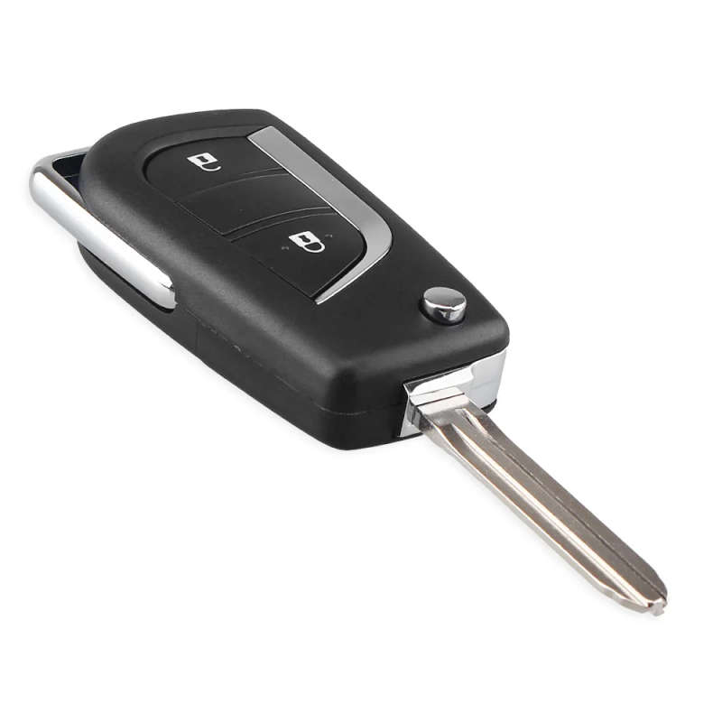 Replacement Folding Flip Remote Key Shell Case Fob 2 Button for Toyota TOY43 Blade