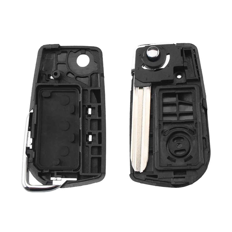 Replacement Folding Flip Remote Key Shell Case Fob 2 Button for Toyota TOY43 Blade
