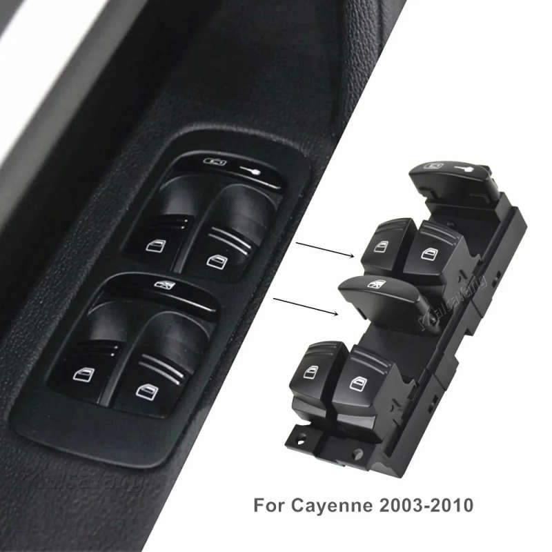 For Porsche Cayenne 2003-2010 Electric Master Power Window Control Switch Lifter Button 955613156...