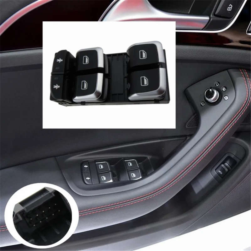 Car Master Window Control Panel Switch Glass Electric Lifter Button 4G0959851 For Audi A6 C7 A6 A...