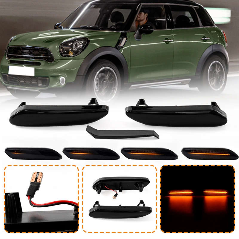 Rhyming Car LED Turn Signal Marker Flashing Indicator Accessories 2 Pcs Facelift LCI Fit For BMW ...