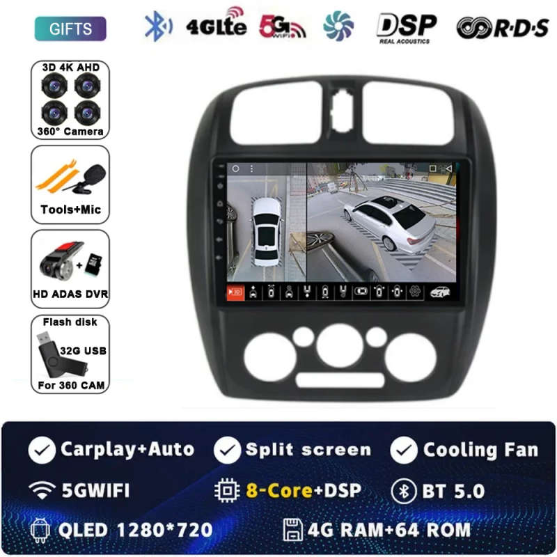 10.1" Android 13 4G+WIFI GPS 2din Car Radio Multimidia Video Player Navigation For SKODA Octavia ...