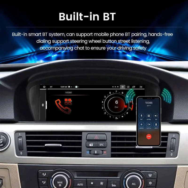 10.25" Android Wireless Carplay Multimedia Display Touch Screen for BMW 1/2/3/4 Series F20/F21/F2...