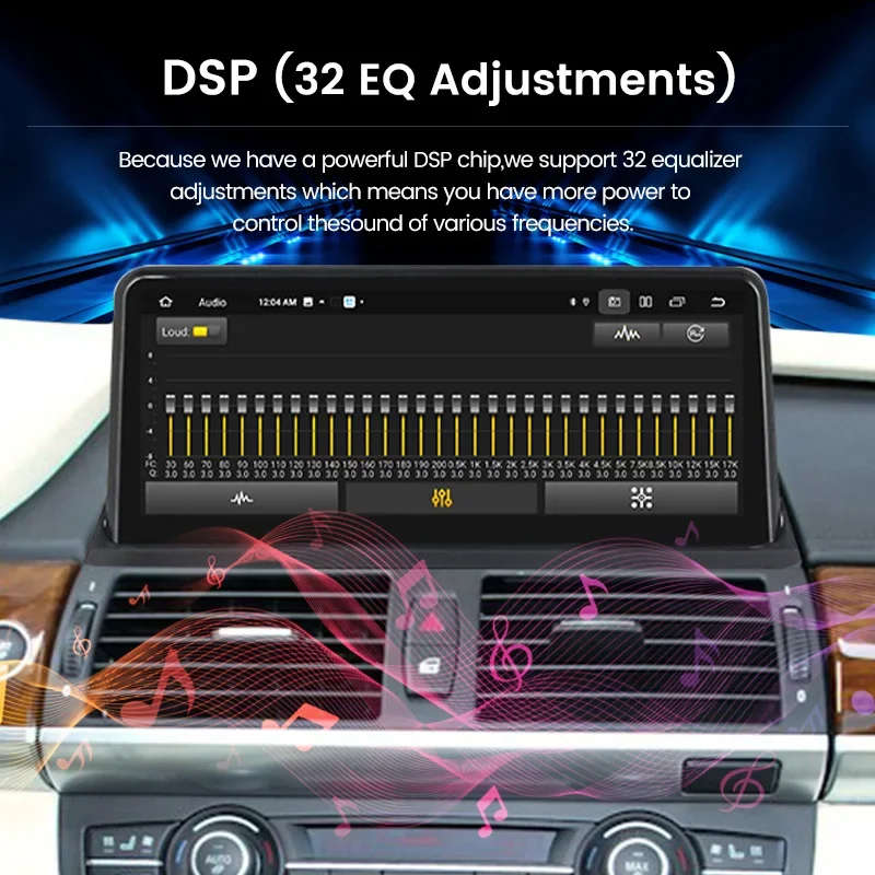 12.3Inch Wireless Carplay Car Radio Android for BMW X5 E70/X6 E71 CIC CCC System Display Screen M...
