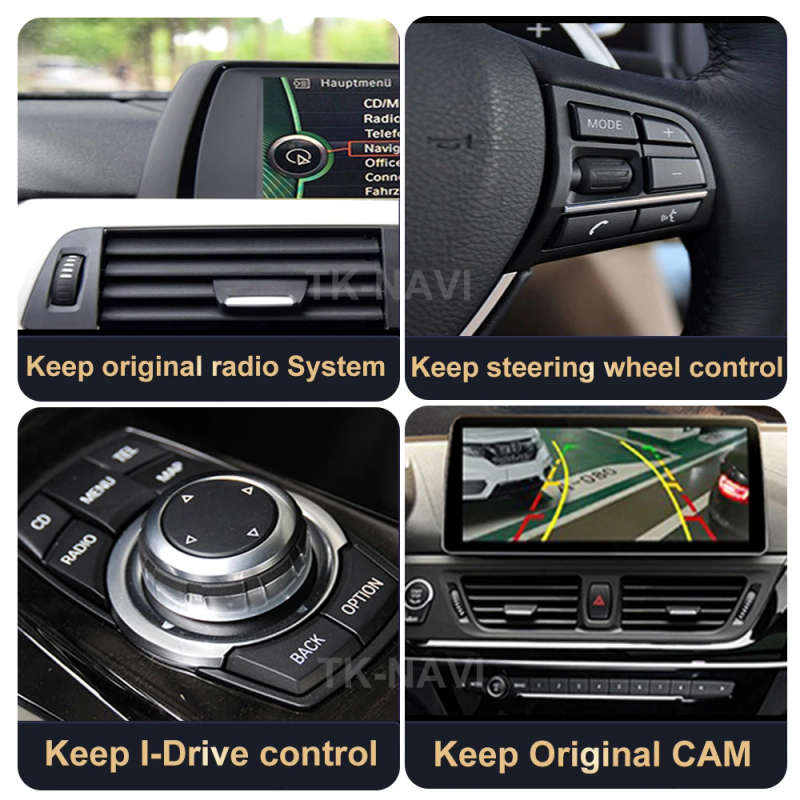14.5" Android 13 Carplay Auto Car Multimedia QLED Display Screen For BMW E60 E61 E90  CIC CCC ID8...