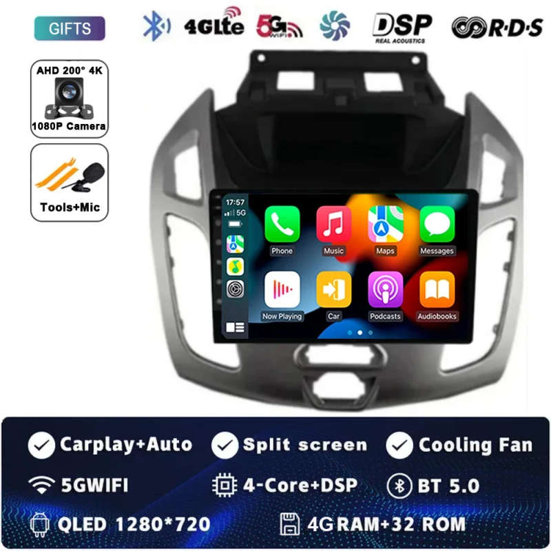 9 "Radio Android 14 Audio For FORD TRANSIT Connect 2014 2015 CarPlay WITSON multimidia Automotivo...