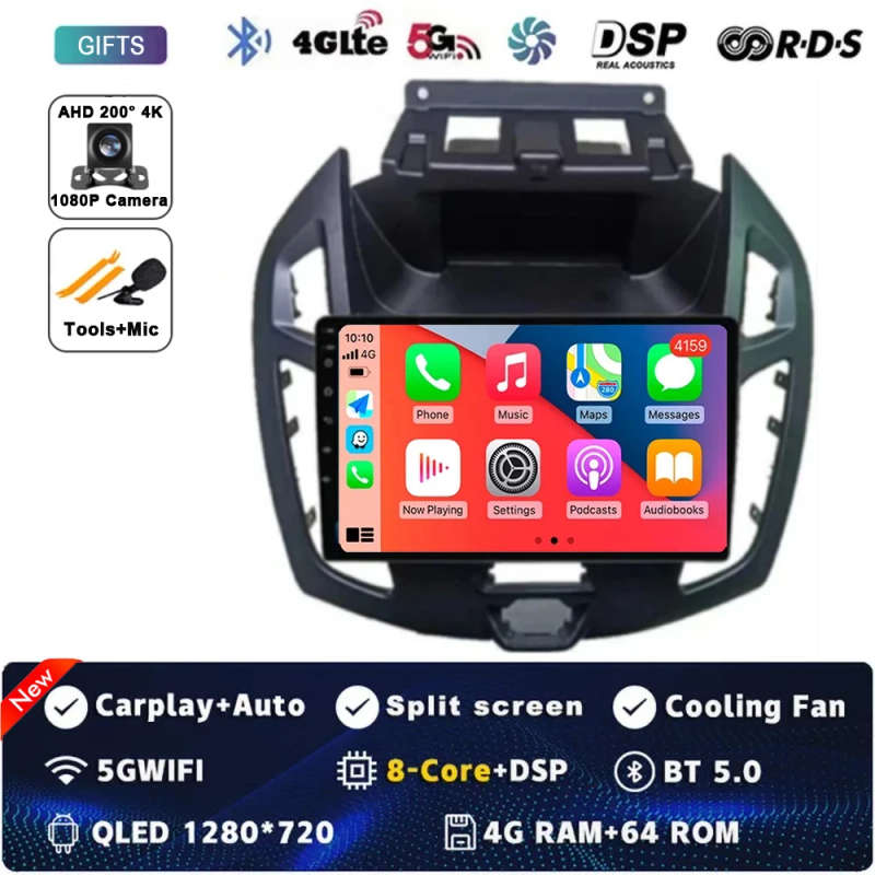 9 "Radio Android 14 Audio For FORD TRANSIT Connect 2014 2015 CarPlay WITSON multimidia Automotivo...