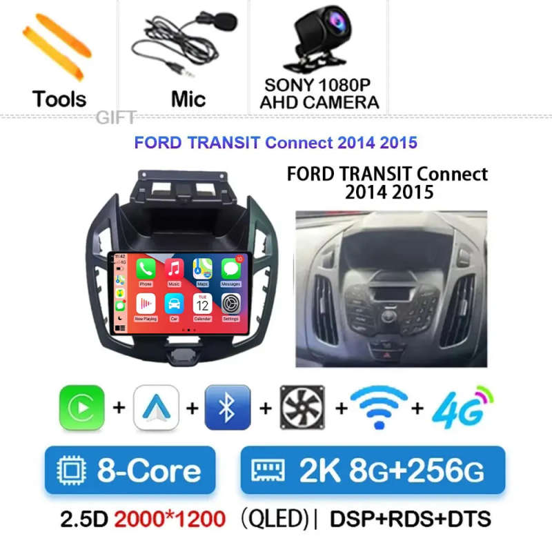 9 "Radio Android 14 Audio per FORD TRANSIT Connect 2014 2015 CarPlay WITSON multimidia Automotivo...