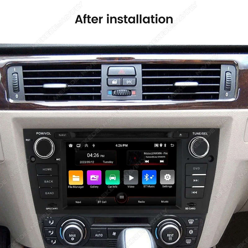 Android 13 Car-Play Auto BT Car Radio Multimedia Video Player GPS Navigation Stereo for BMW 3 Ser...