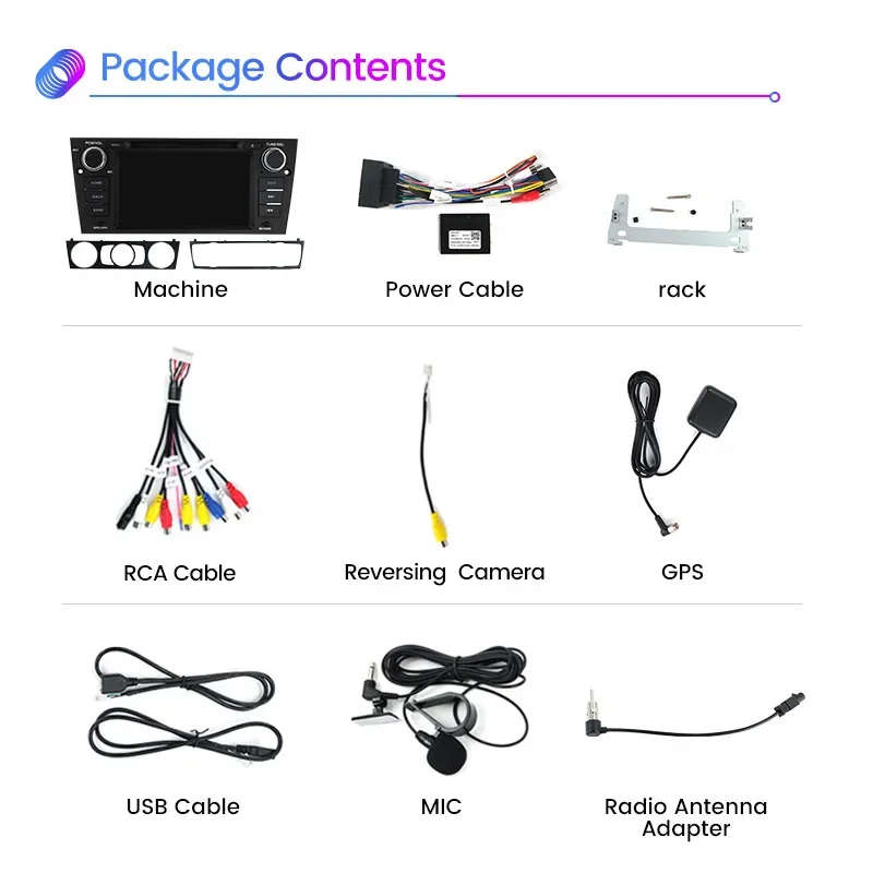 Android 13 Car-Play Auto BT Car Radio Multimedia Video Player GPS Navigation Stereo for BMW 3 Ser...