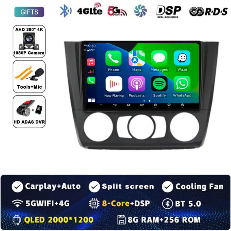 Android 13 Car Radio For BMW 1 Series E88 E82 E81 E87 2004 - 2012 Navigation GPS Multimedia Playe...