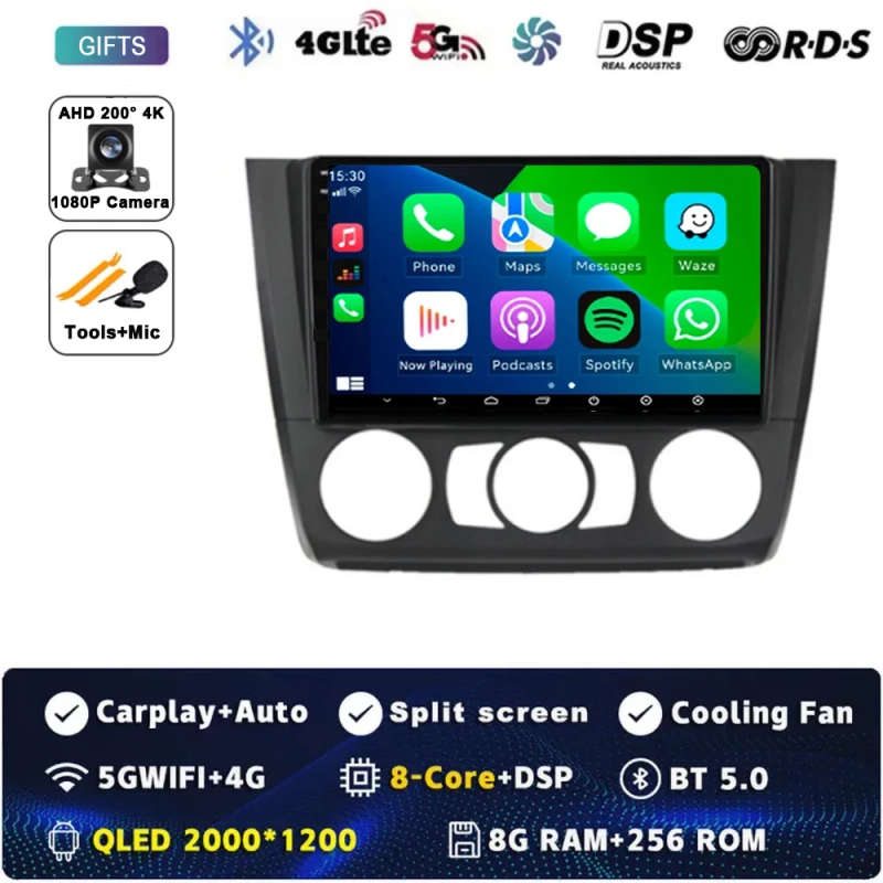 Android 13 Car Radio For BMW 1 Series E88 E82 E81 E87 2004 - 2012 Navigation GPS Multimedia Playe...