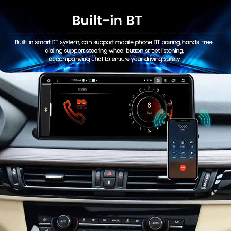 Android 13 Car Radio Multimedia Player 2 DIN for BMW X5 F15 / X6 F16 2007-2017 NBT auto intellige...