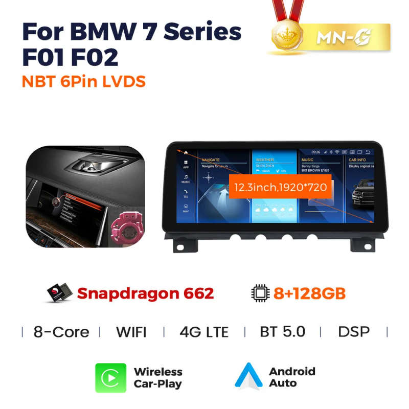 Android 13 Touch Screen for BMW 7 Series F01 F02 2009 - 2015 NBT CIC Car Radio Stereo Multimedia ...