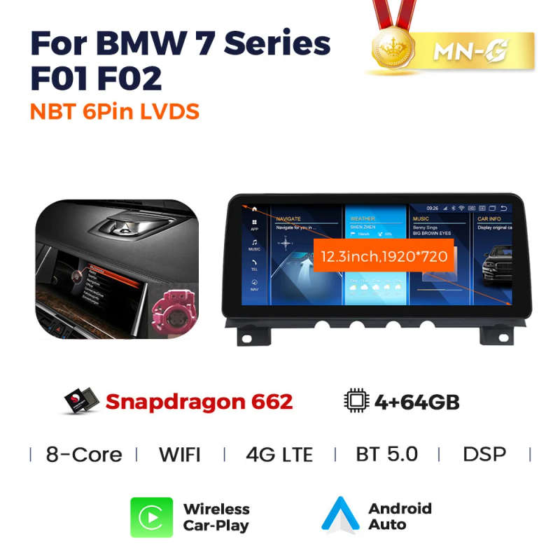 Android 13 Touch Screen for BMW 7 Series F01 F02 2009 - 2015 NBT CIC Car Radio Stereo Multimedia ...