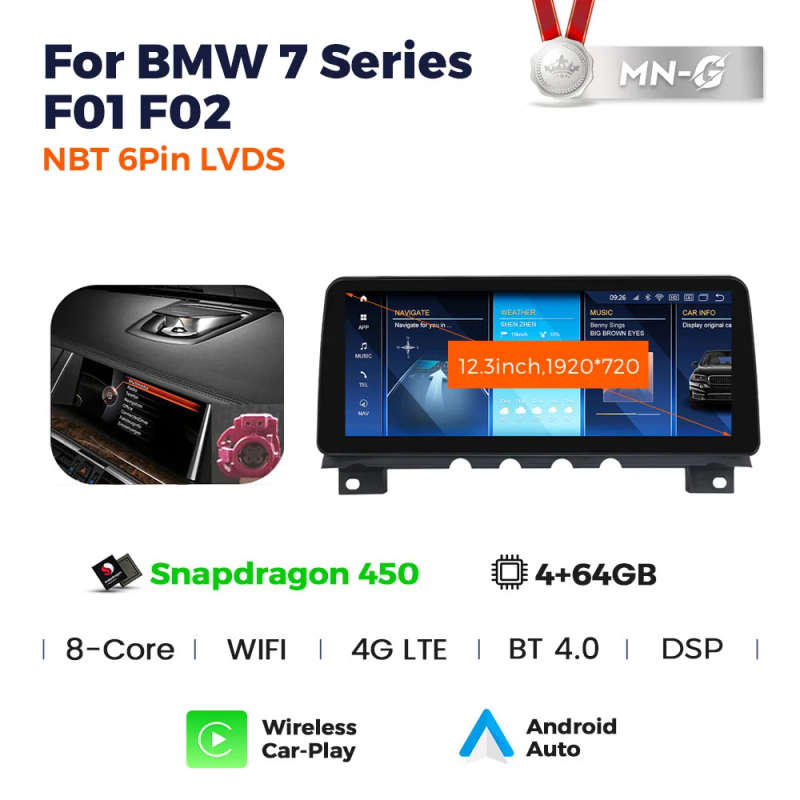 Android 13 Touch Screen for BMW 7 Series F01 F02 2009 - 2015 NBT CIC Car Radio Stereo Multimedia ...