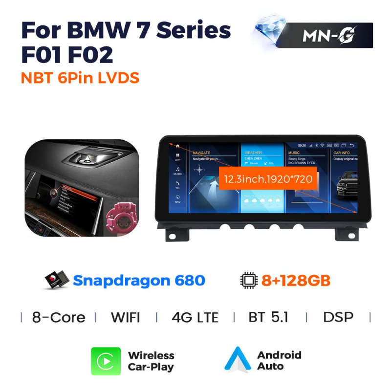 Android 13 Touch Screen for BMW 7 Series F01 F02 2009 - 2015 NBT CIC Car Radio Stereo Multimedia ...