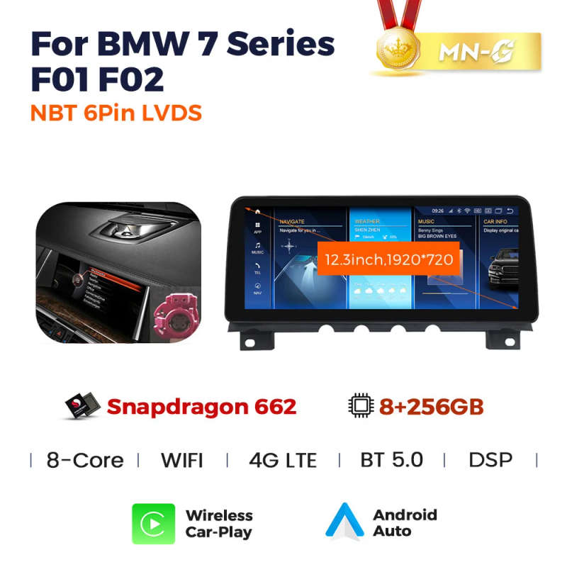 Android 13 Touch Screen for BMW 7 Series F01 F02 2009 - 2015 NBT CIC Car Radio Stereo Multimedia ...