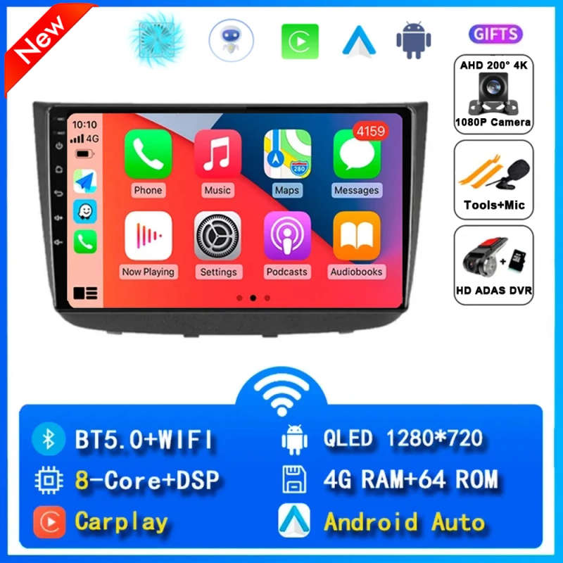 Android 14 Auto Carplay Car Radio For Mercedes-Benz Vito 2 W639 2003 - 2015 Navigation GPS Multim...