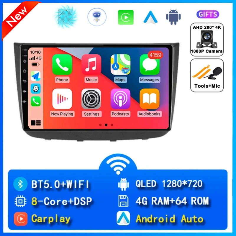 Android 14 Auto Carplay Car Radio For Mercedes-Benz Vito 2 W639 2003 - 2015 Navigation GPS Multim...