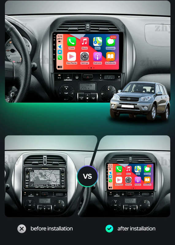 Android 14 Auto Radio For Toyota RAV4 RAV 4 2003 2004 2005 DSP Carplay GPS Navigation Multimedia ...