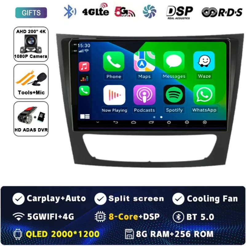 Android 14 BT Car Radio For Mercedes Benz E-class W211 E200 E220 E300 E350 E240 E270 E280 CLS CLA...