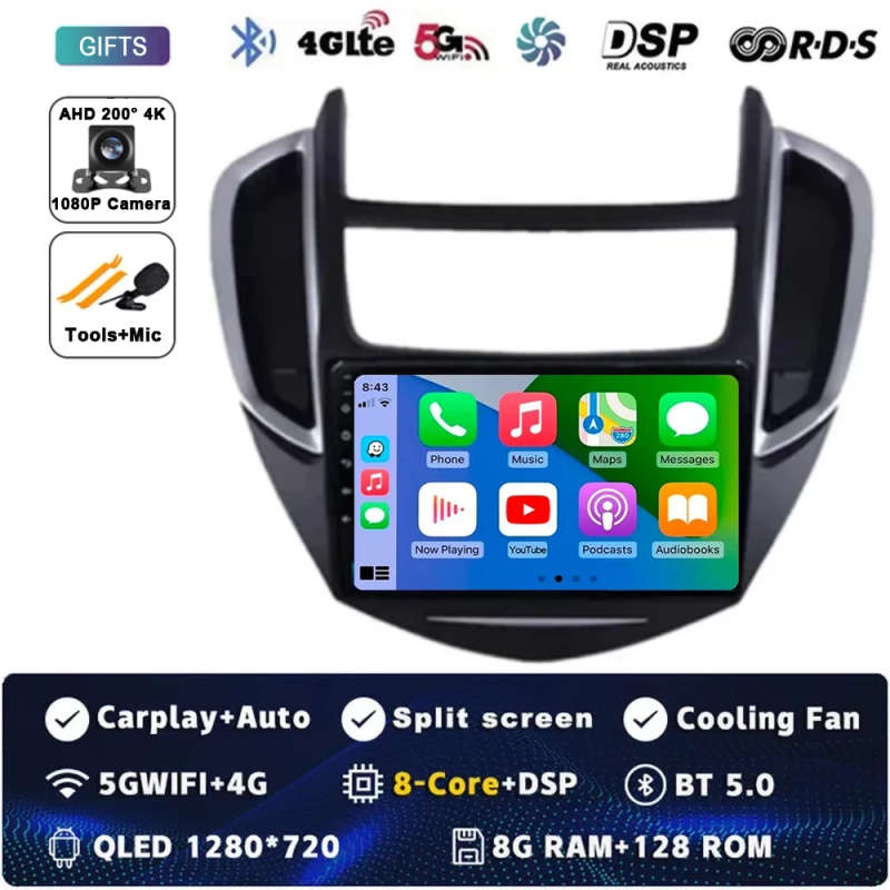 Android 14 Car Radio For Chevrolet Tracker 3 2013 - 2017 Multimedia Video Player Stereo GPS Navig...