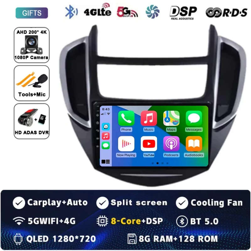 Android 14 Car Radio For Chevrolet Tracker 3 2013 - 2017 Multimedia Video Player Stereo GPS Navig...