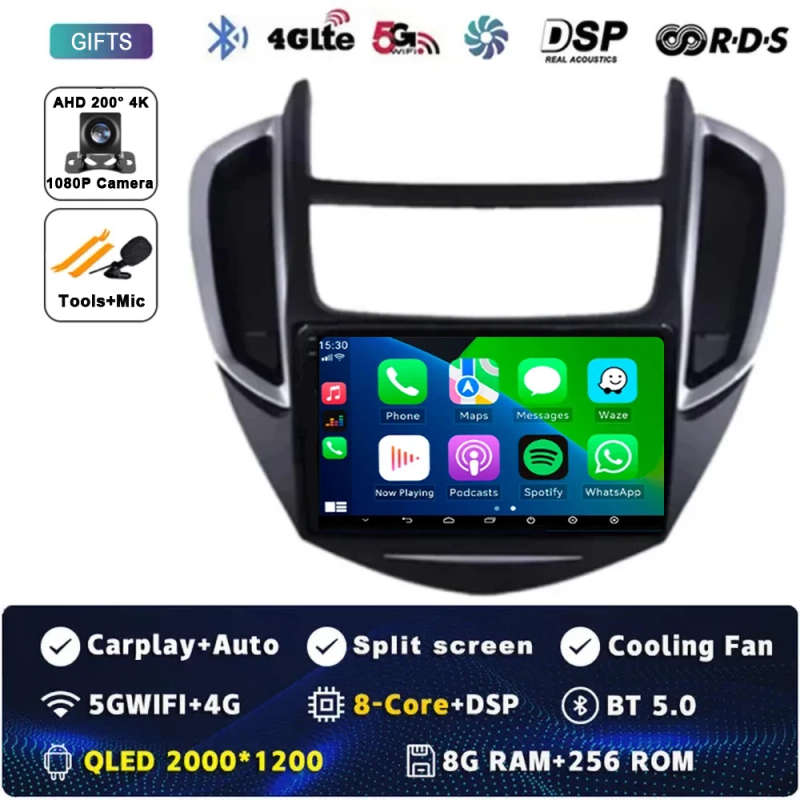 Android 14 Car Radio For Chevrolet Tracker 3 2013 - 2017 Multimedia Video Player Stereo GPS Navig...