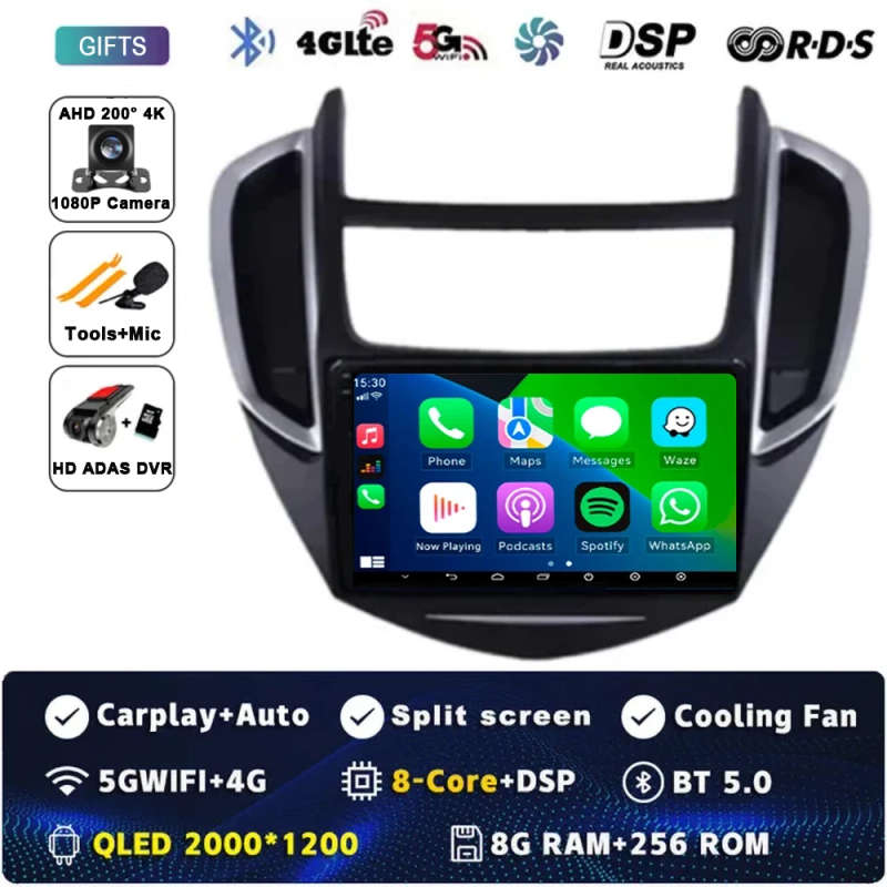 Android 14 Car Radio For Chevrolet Tracker 3 2013 - 2017 Multimedia Video Player Stereo GPS Navig...