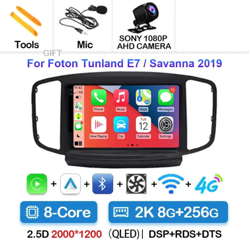 Android 14 Car Radio For Foton Tunland E7 Savanna 2019 Navigation GPS Multimedia Video Player Ste...