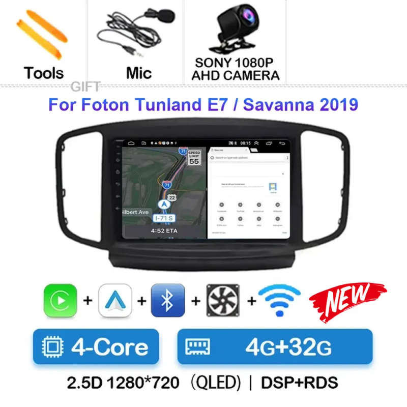 Android 14 Car Radio For Foton Tunland E7 Savanna 2019 Navigation GPS Multimedia Video Player Ste...