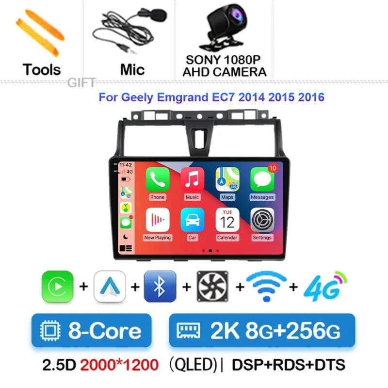 Android 14 Car Radio For Geely Emgrand EC7 2016 2017 2018 Navigation GPS Multimedia Player Stereo...
