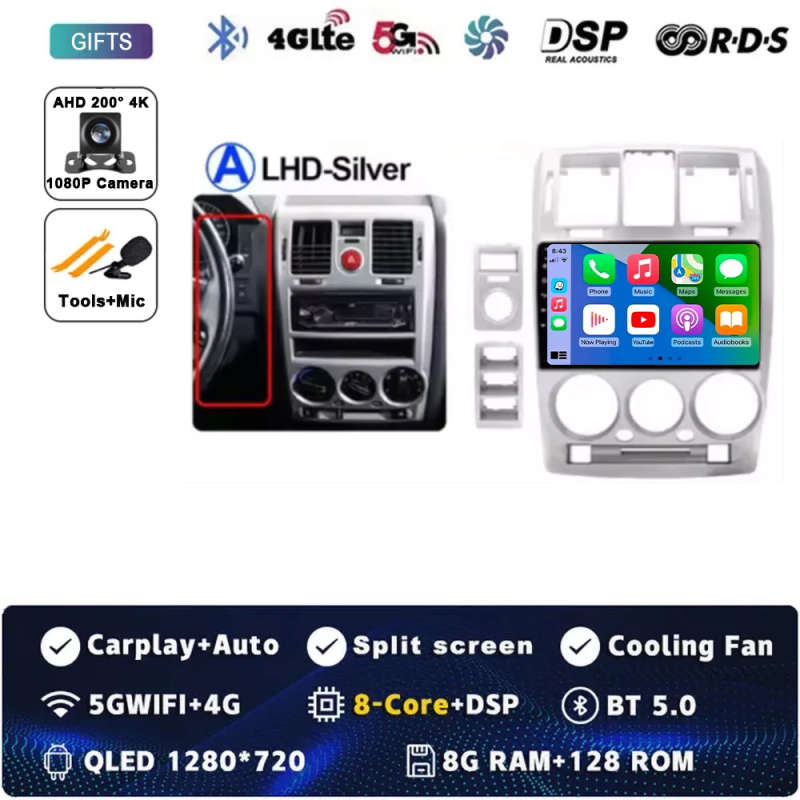Android 14 Car Radio For Hyundai Getz 2002 - 2008 2009 2020 2011 Navigation GPS Multimedia Player...
