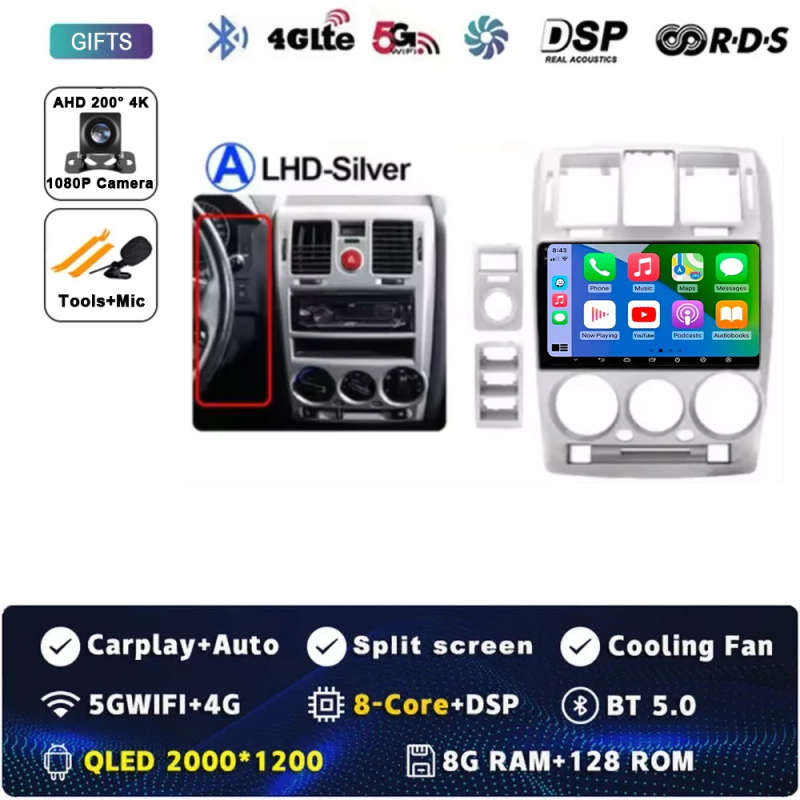 Android 14 Car Radio For Hyundai Getz 2002 - 2008 2009 2020 2011 Navigation GPS Multimedia Player...