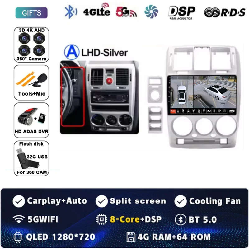 Android 14 Car Radio For Hyundai Getz 2002 - 2008 2009 2020 2011 Navigation GPS Multimedia Player...