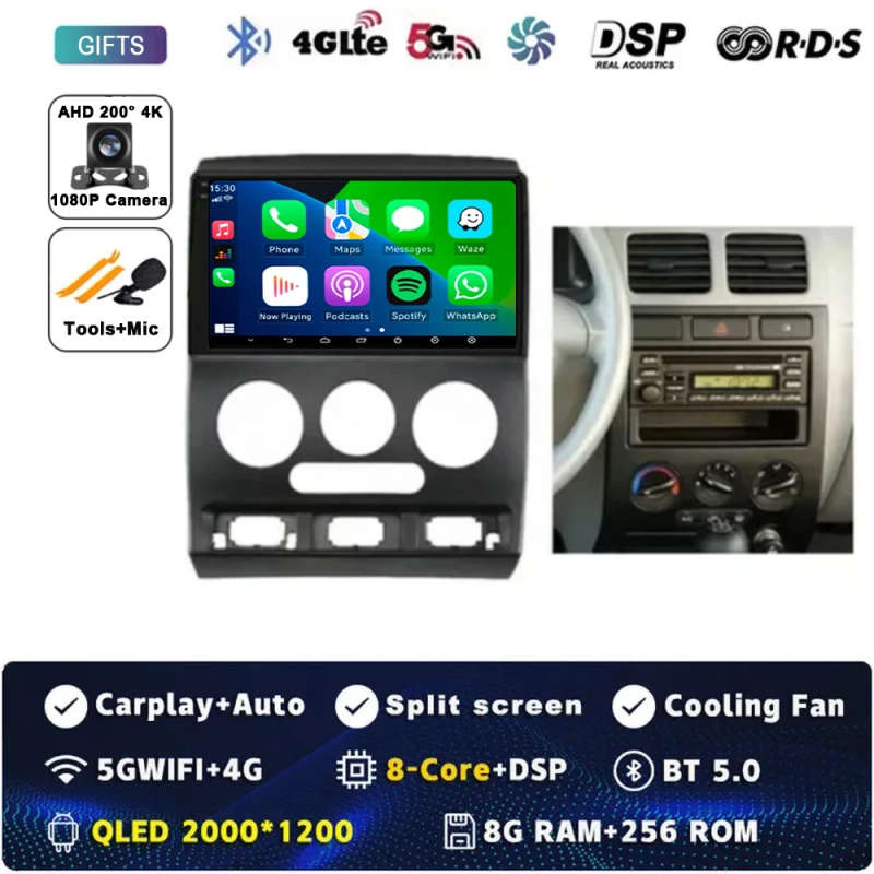 Android 14 Car Radio For KIA RIO 2002 - 2005 Multimedia Video Player GPS Navigation 4G LTE wirele...