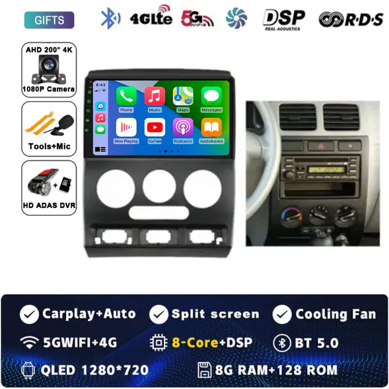 Android 14 Car Radio For KIA RIO 2002 - 2005 Multimedia Video Player GPS Navigation 4G LTE wirele...