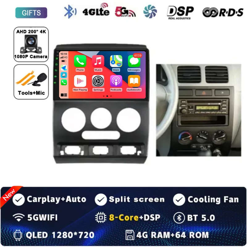 Android 14 Car Radio For KIA RIO 2002 - 2005 Multimedia Video Player GPS Navigation 4G LTE wirele...
