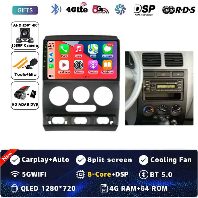 Android 14 Car Radio For KIA RIO 2002 - 2005 Multimedia Video Player GPS Navigation 4G LTE wirele...