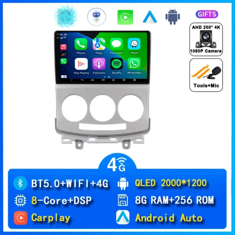 Android 14 Car Radio For MAZDA 5 2005 2006 2007 2008 - 2010 Navigation Multimedia Player Stereo W...