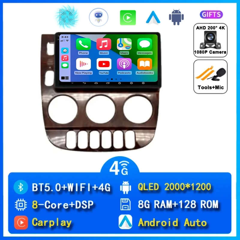 Android 14 Car Radio For Mercedes Benz M-Class W163 ML 1997 - 2005 Carplay Navigation Multimedia ...