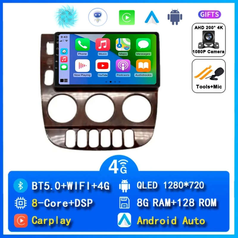 Android 14 Car Radio For Mercedes Benz M-Class W163 ML 1997 - 2005 Carplay Navigation Multimedia ...