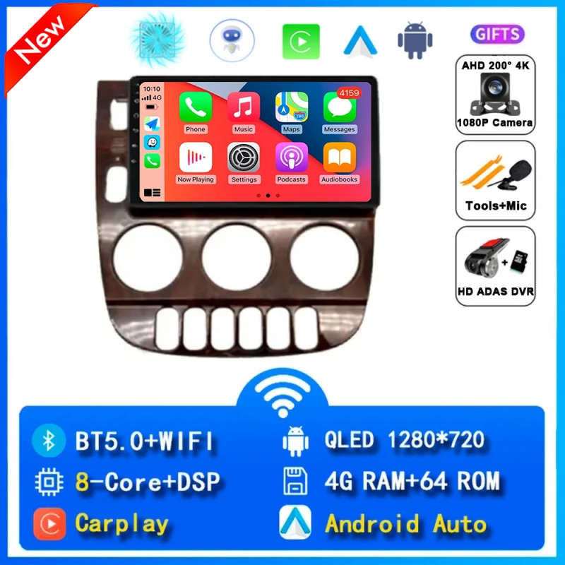 Android 14 Car Radio For Mercedes Benz M-Class W163 ML 1997 - 2005 Carplay Navigation Multimedia ...
