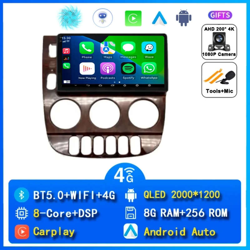 Android 14 Car Radio For Mercedes Benz M-Class W163 ML 1997 - 2005 Carplay Navigation Multimedia ...