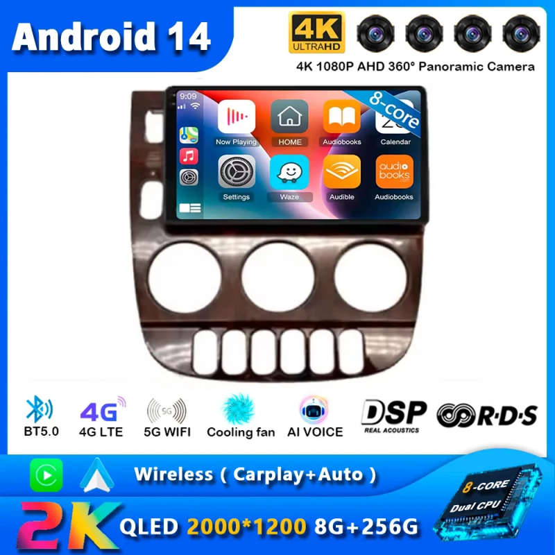 Android 14 Car Radio For Mercedes Benz M-Class W163 ML 1997 - 2005 Carplay Navigation Multimedia ...